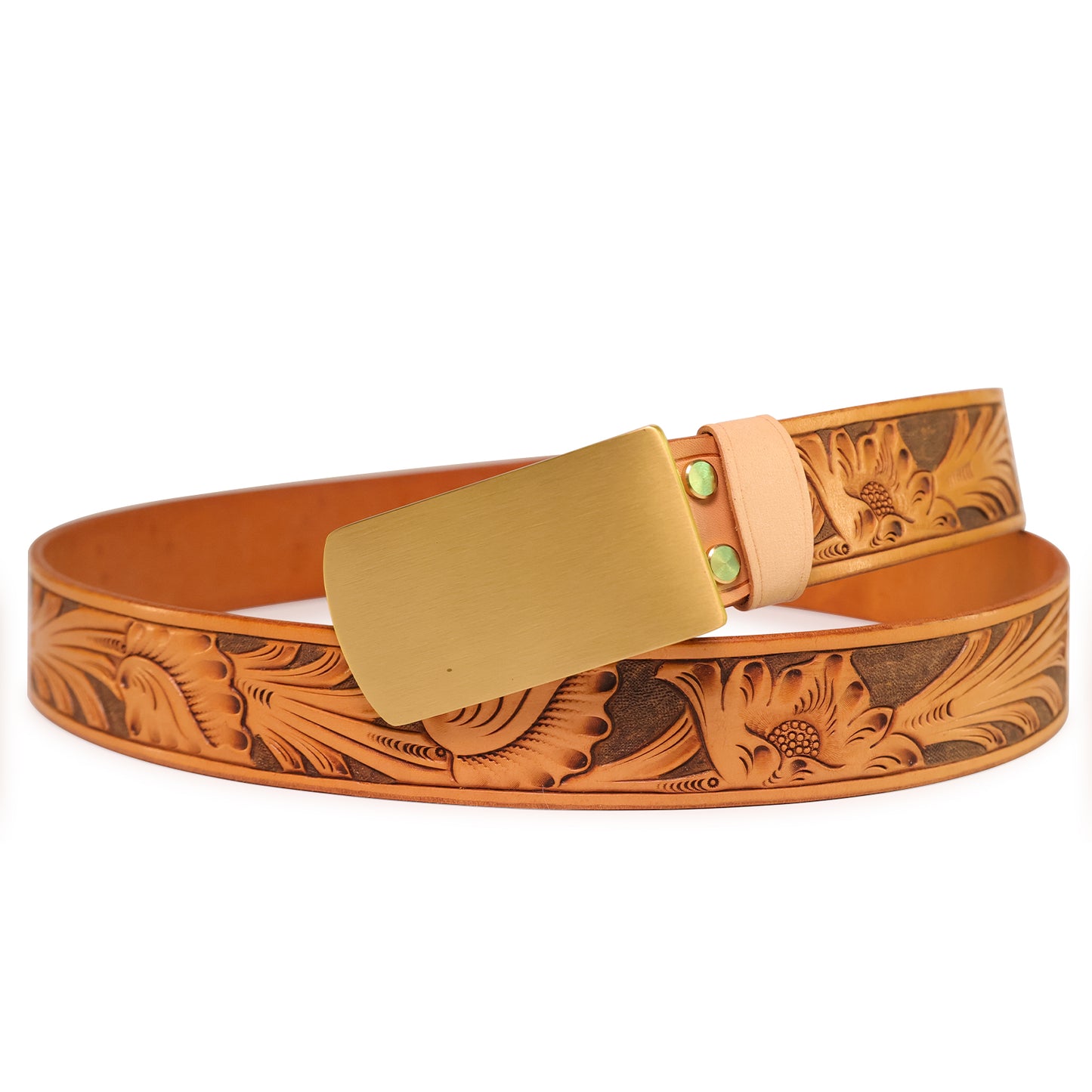 Handmade Leather Belt (Floral 3)