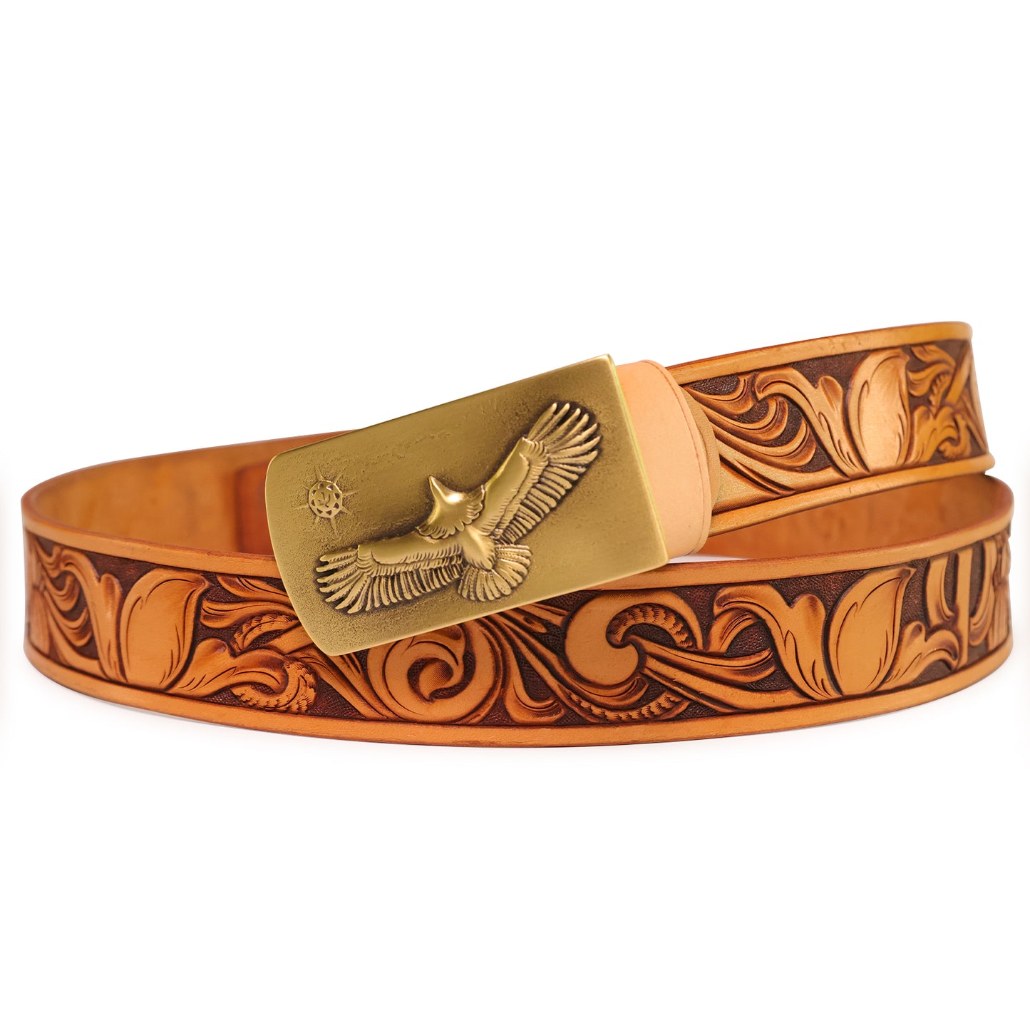 Handmade Leather Belt (Floral 4 - Original)