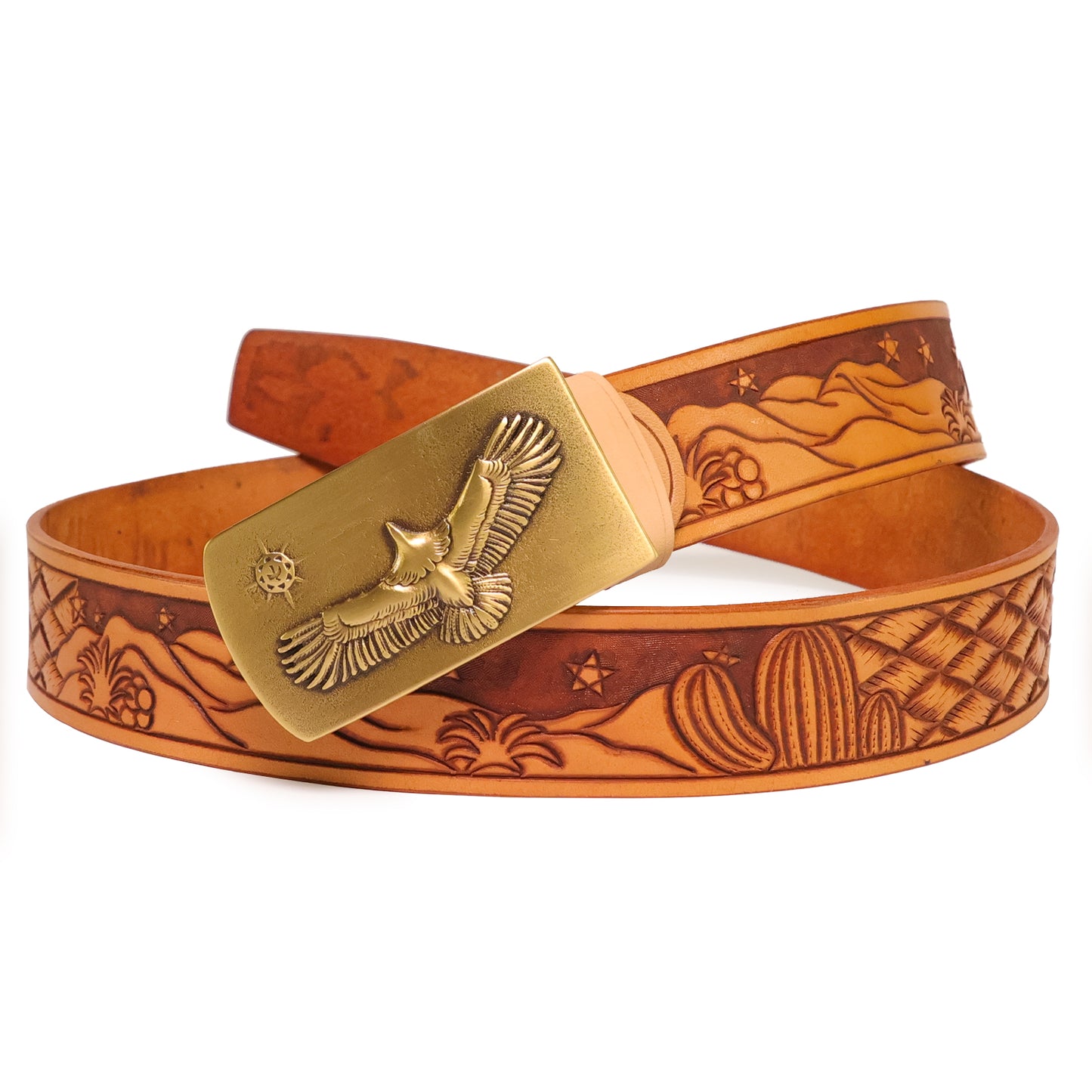 Handmade Leather Belt (Night in the Wild West)