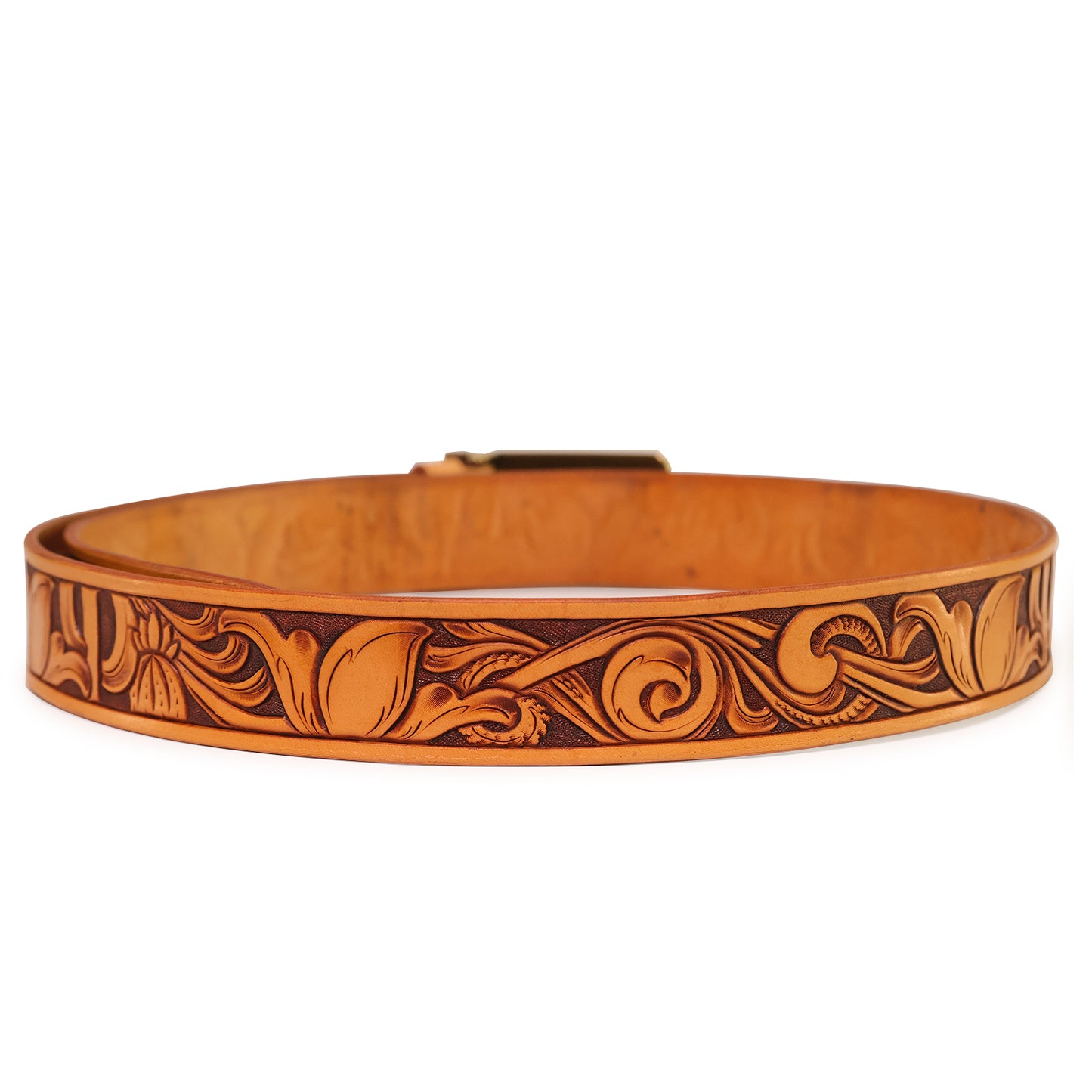 Handmade Leather Belt (Floral 4 - Original)