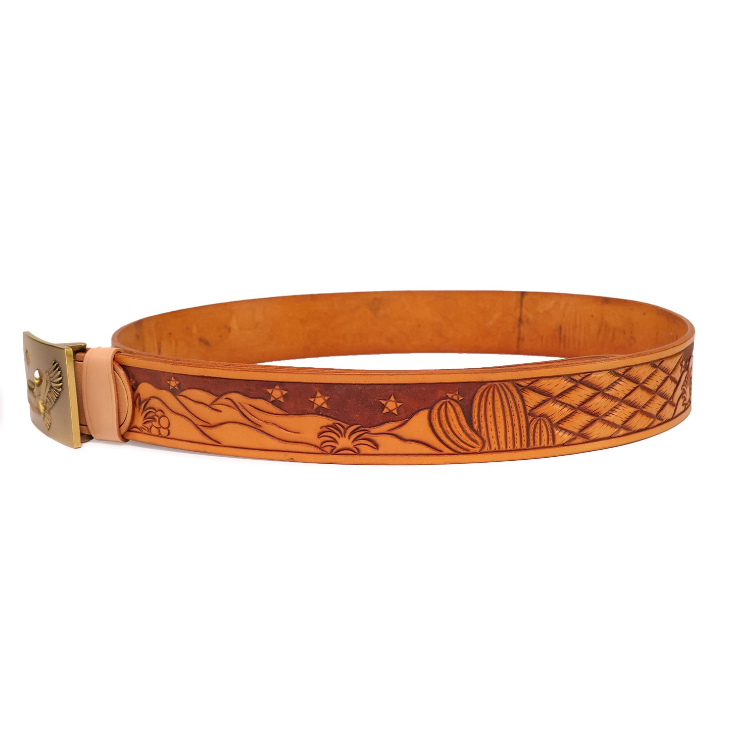 Handmade Leather Belt (Night in the Wild West)