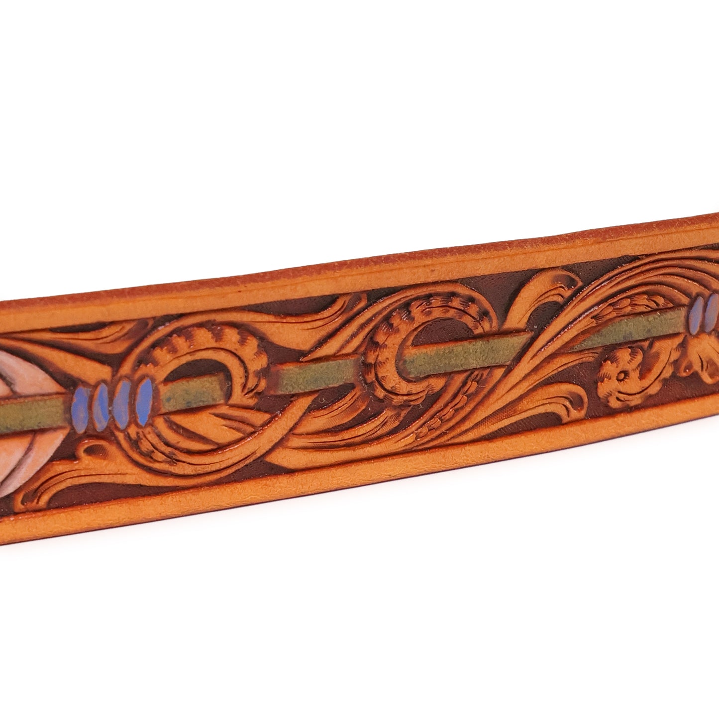 Handmade Leather Belt (Shot Thru the Heart - Colored)