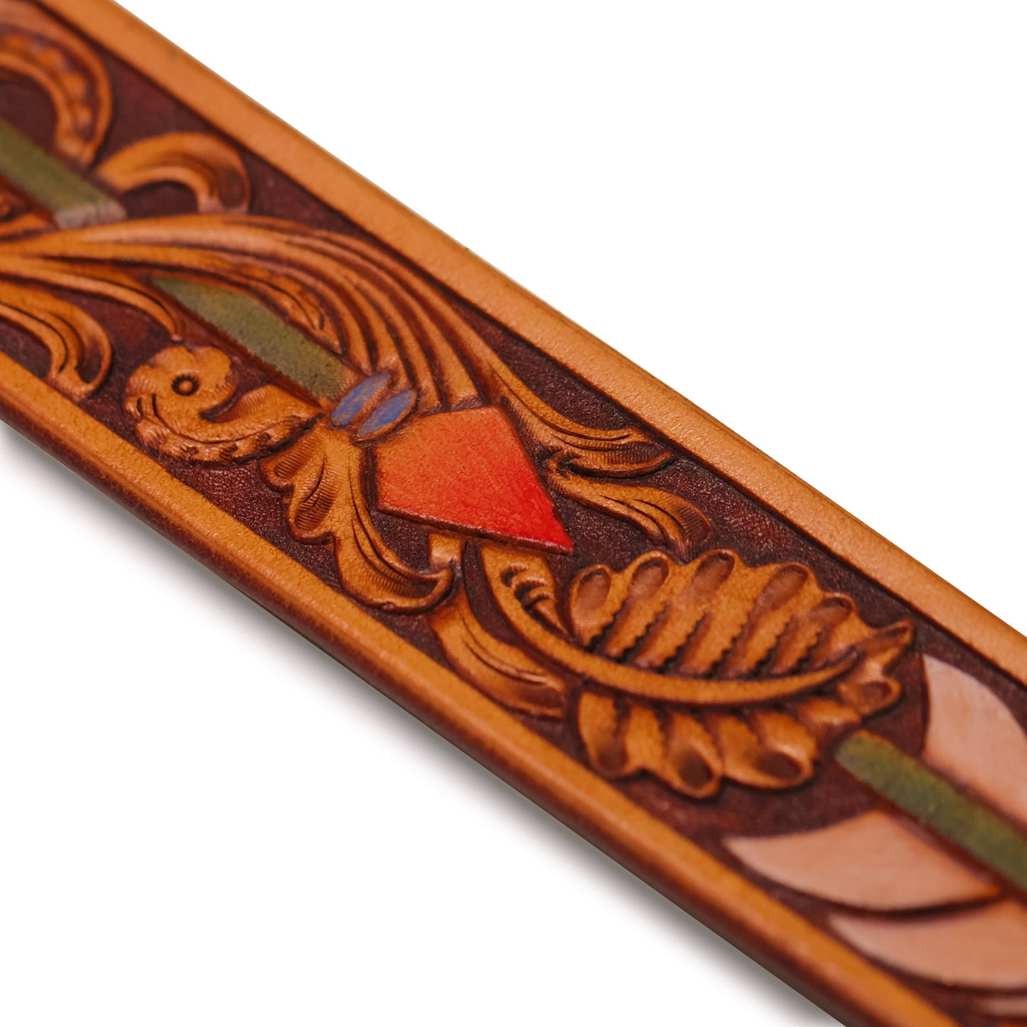 Handmade Leather Belt (Shot Thru the Heart - Colored)