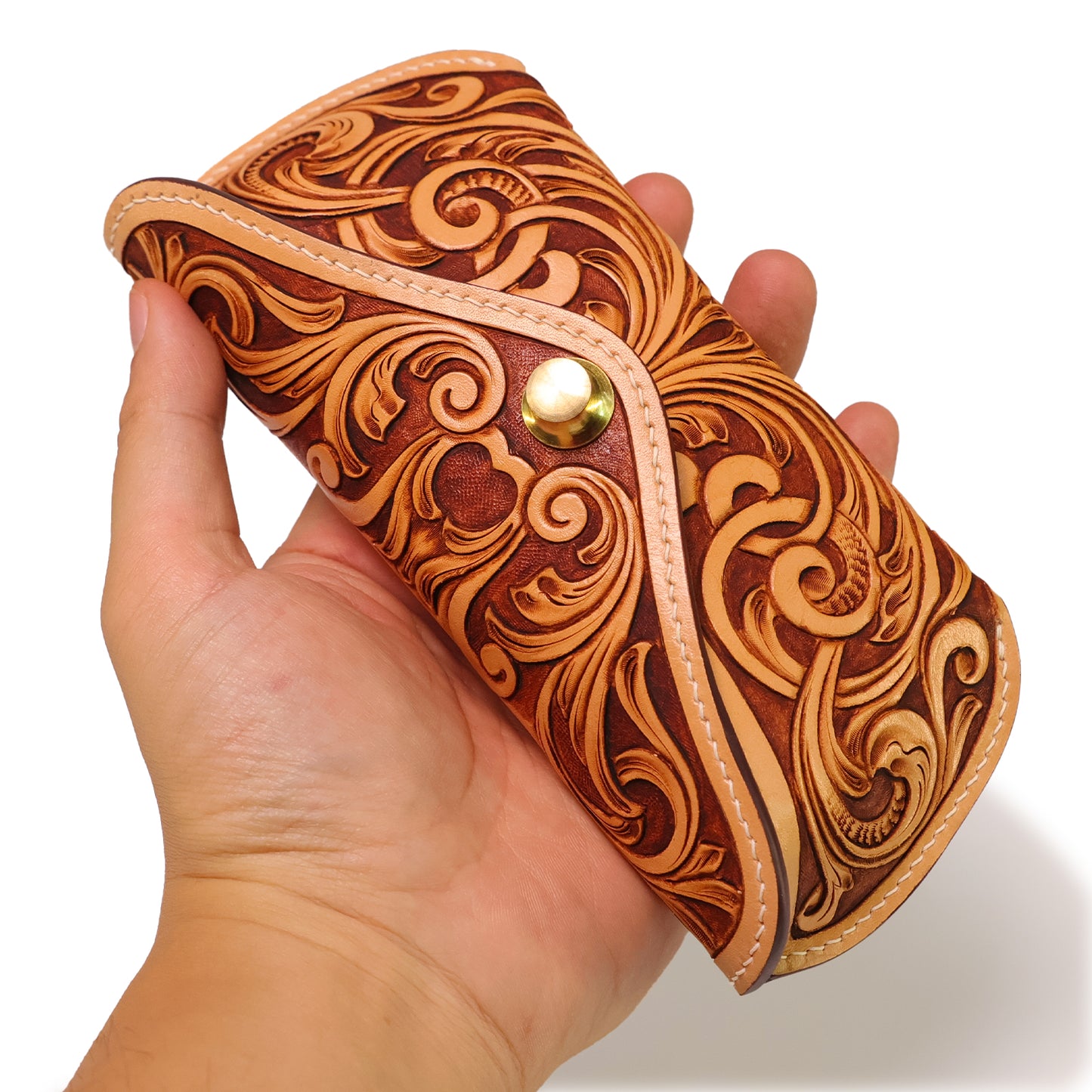 Shades Case with Belt Loop (Floral Tooling)