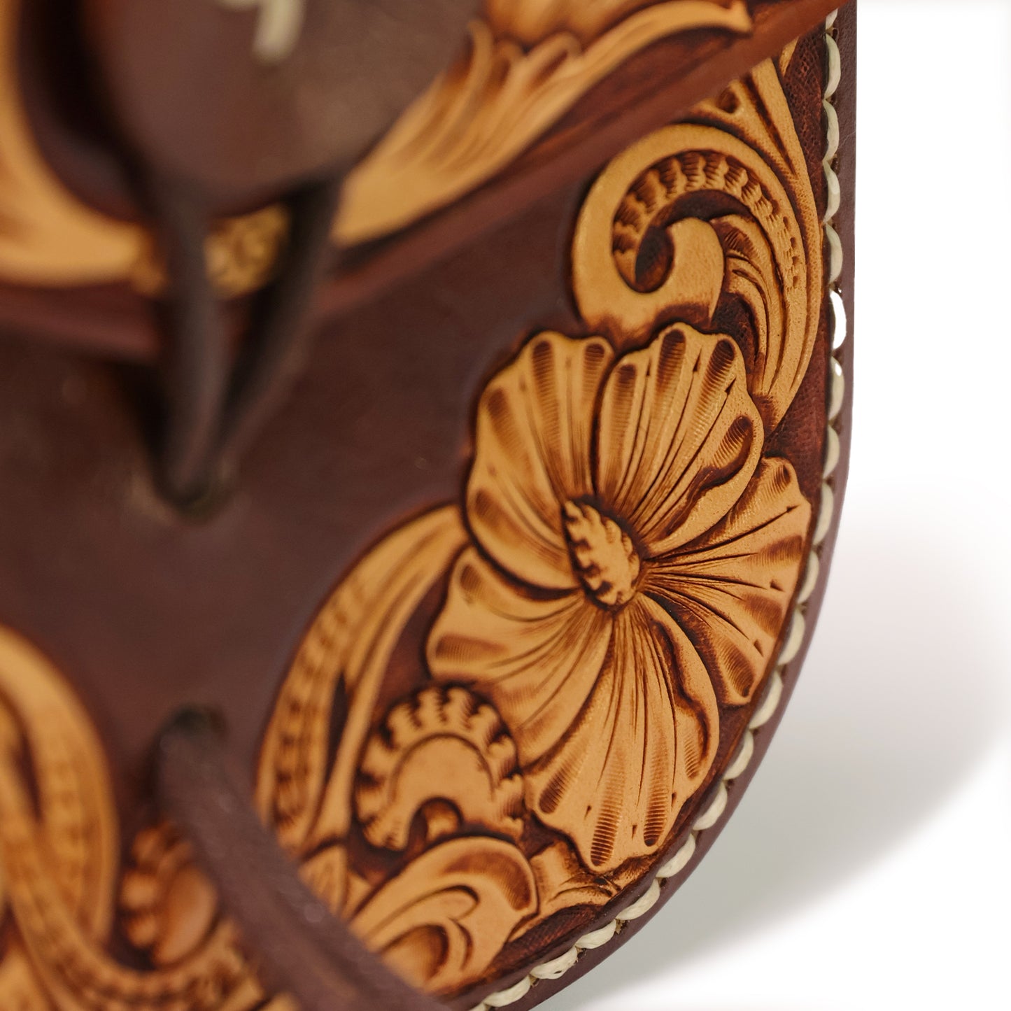 Utility / Ammo Bag with Belt Loops with Floral Tooling
