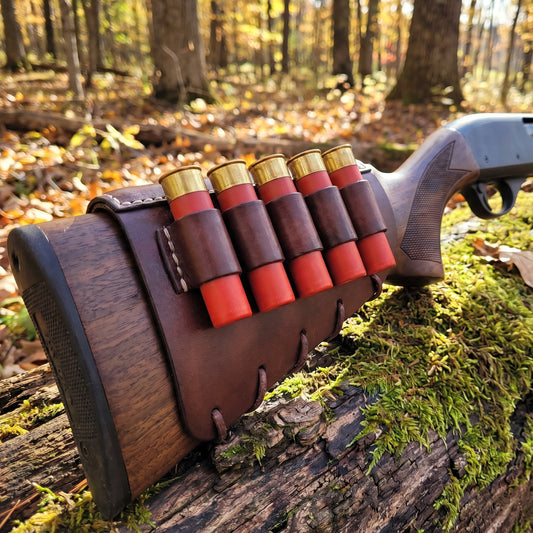 Butt-stock Cheek Riser for Shotguns with 5 Loops