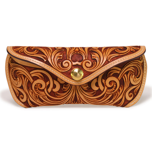 Shades Case with Belt Loop (Floral Tooling)