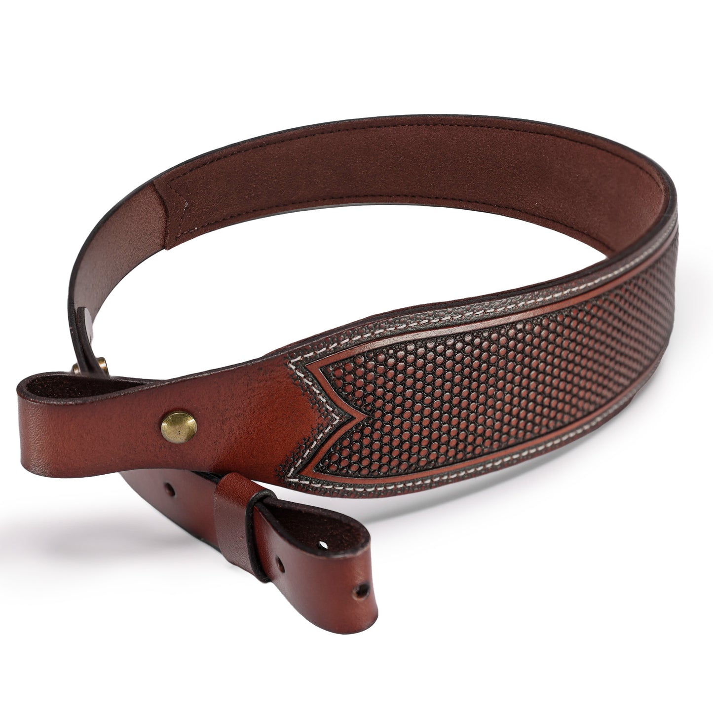 Rifle Sling (Dotted Tooling) with Adjustable Strap