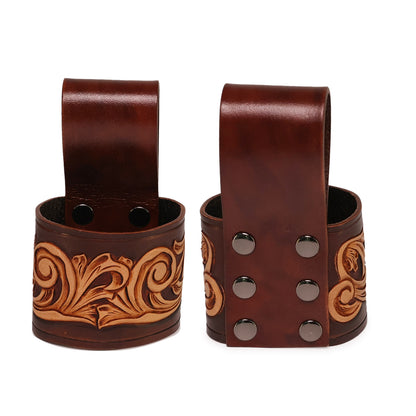 Hatchet Cover with Belt Loop (XL) with Floral Tooling