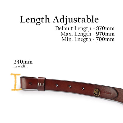Rifle Sling (Dotted Tooling) with Adjustable Strap