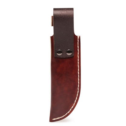 Knife Sheath for 5 Inch Fixed Blade Knife with Floral Tooling