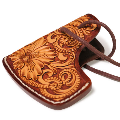 Hatchet Cover with Belt Loop (XL) with Floral Tooling