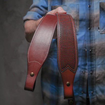 Rifle Sling (Dotted Tooling) with Adjustable Strap
